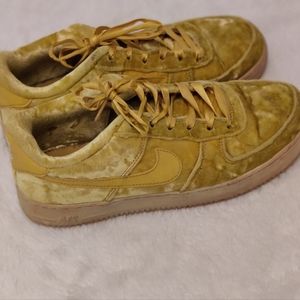 Great Condition: Nike Air Force 1 LV8 GS "Mineral Gold"  Shoes Women 6.5Y